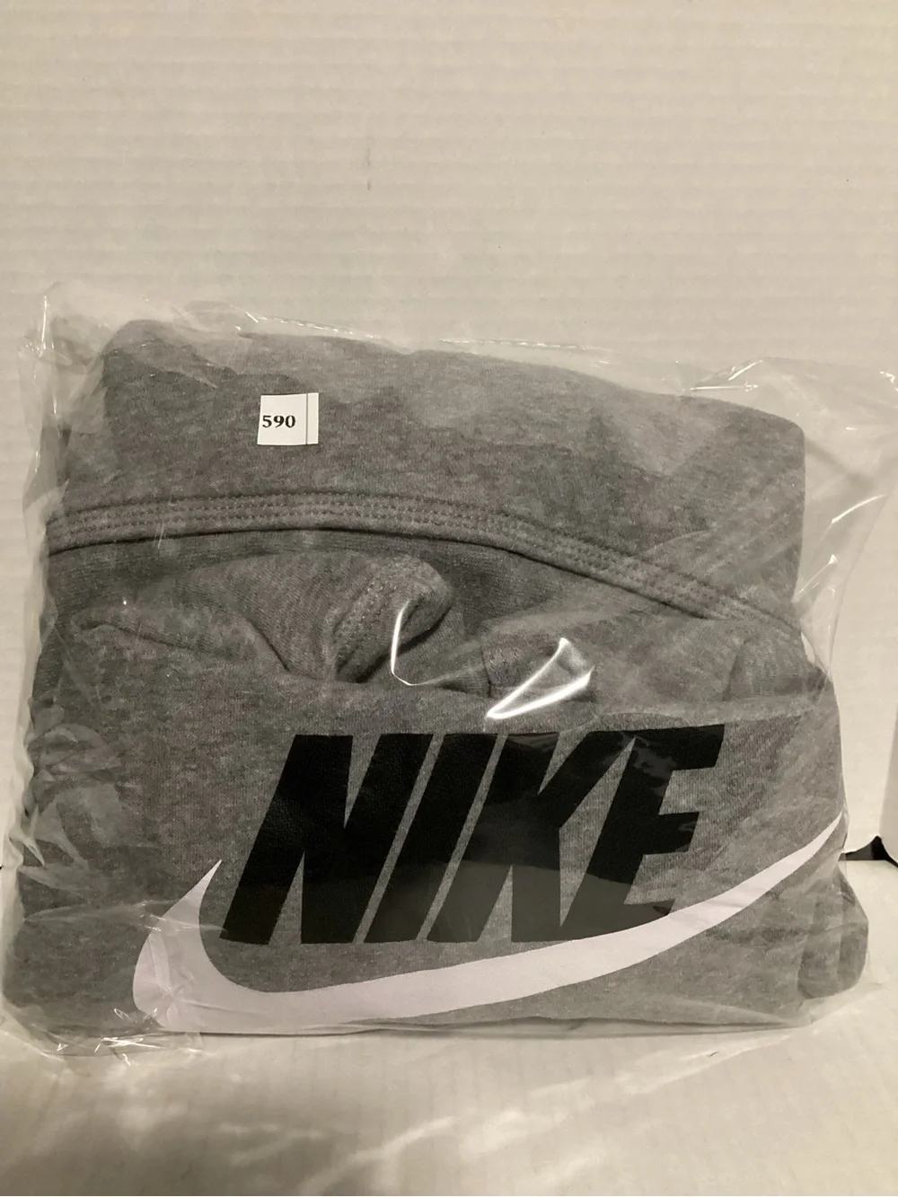 Nike Gray Crewneck Hoodie with White Swoosh